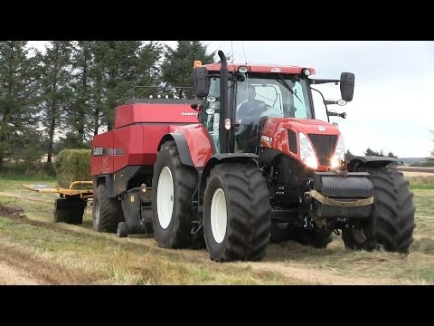 New Holland T7.270 Baling With Case IH LBX332 Baler | New Holland T6.155