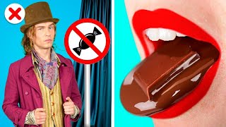 HOW TO SNEAK OUT CANDIES OF WONKA FACTORY | Awesome Sneaking Hacks and Funny Moments