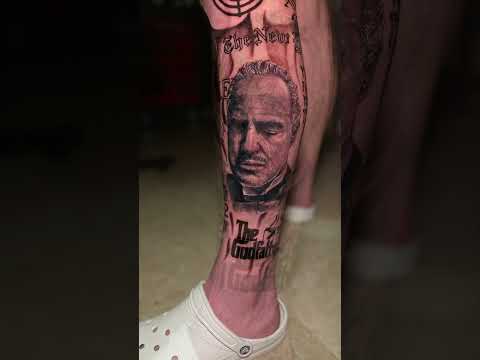 The Godfather Vito Corleone & Pablo Escobar & Scarface Tony Montana& Gangster Mask Tattoo  #tattoo