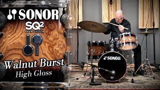 Video thumbnail for SONOR SQ2 Medium Beech Drum Set - High Gloss Brown Walnut Burst by Steve Maxwell Drums