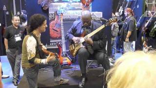 Sekou Bunch - Carvin Booth  NAMM 2012