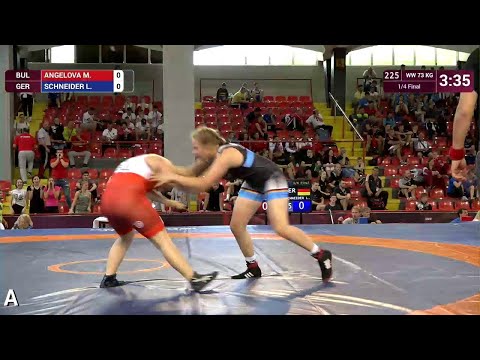 1/4 WW - 73 kg: M. ANGELOVA (BUL) v. L. SCHNEIDER (GER)