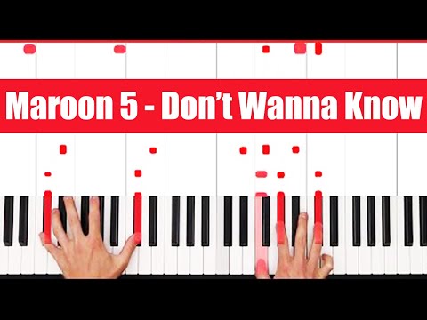 Don’t Wanna Know Maroon 5 Piano Tutorial Easy Chords