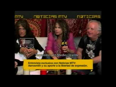 AEROSMITH reportaje en "MTV NOTICIAS " QUILMES ROCK 2007 -  River Plate Argentina