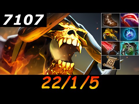 Dota 2 Clinkz 7107 MMR 22/1/5 (Kills/Deaths/Assists) Ranked Full Gameplay