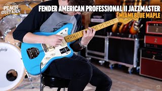 Video thumbnail for No Talking...Just Tones | Fender American Professional II Jazzmaster | Maple - Miami Blue by Peach Guitars