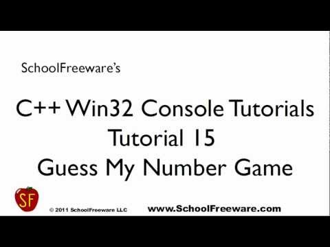 C++ Win32 Console Tutorial 15 - Guess My Number Game