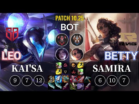 SB Leo Kai'Sa vs RNG Betty Samira Bot - KR Patch 10.25