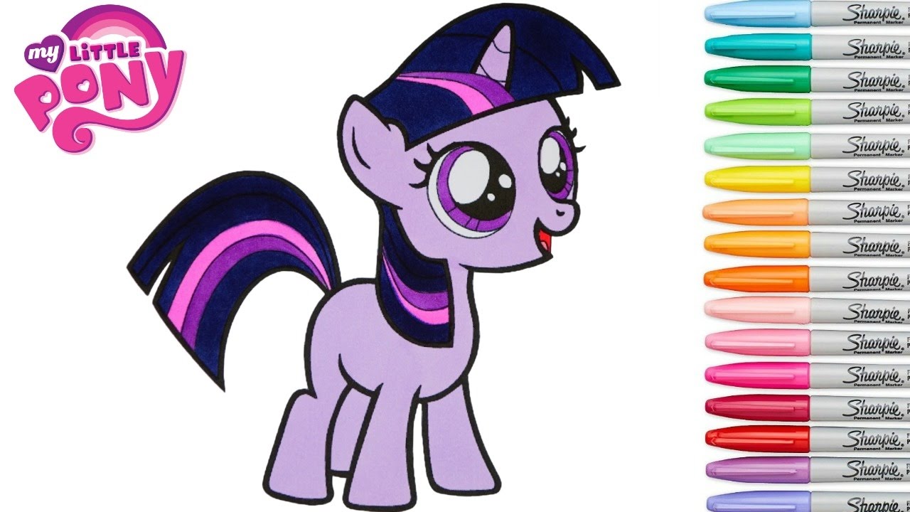 My Little Pony Coloring Book Twilight Sparkle Filly MLP Colouring Pages Rainbow Splash