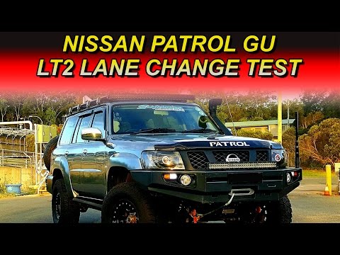 Nissan Patrol GU 110kmh Pass LT2 Lane Change Test