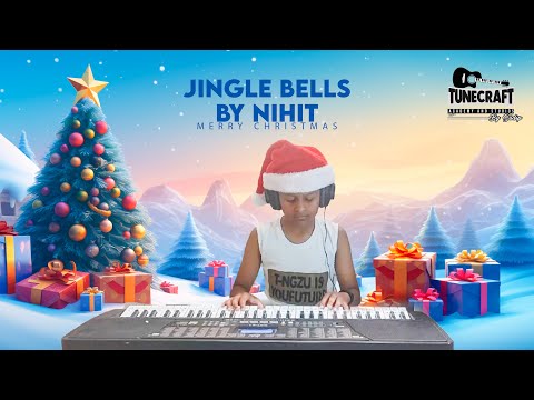 Jingle bells Played By Nihit on keyboard - Christmas performance by kids