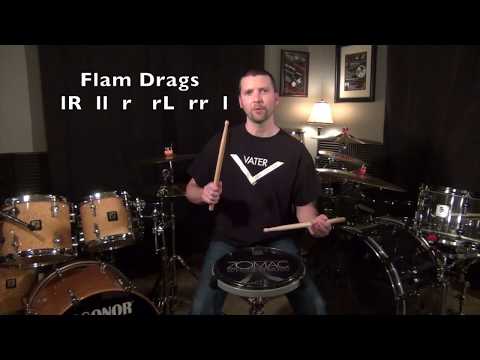 Flam Accent/Cheeses/Flam Drags/Flam Fives Exercise - Jeff Jones Snare Lesson - Zomac School of Music