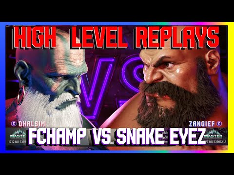 (FCHAMP) Dhalsim vs (SNAKE EYEZ) Zangief - ***MASTER RANK*** Street Fighter 6 High Level Replays!