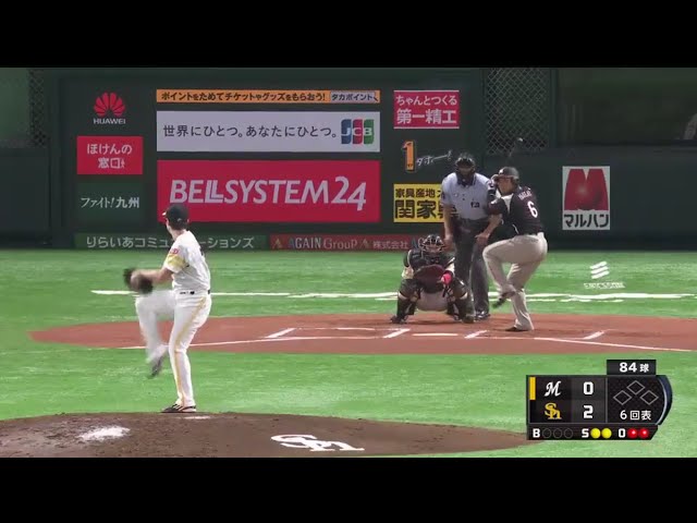【6回表】マリーンズ・井口 かつての本拠地・福岡で最終打席!! 2017/8/27 H-M