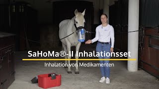 Inhalation von Medikamenten mit dem SaHoMa®-II Inhalationsset für Pferde | NEBU-TEC