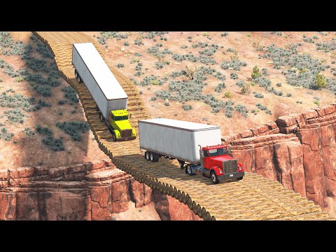 Cars Jumping on Long Loop Bridge (Super Truck Car) – BeamNG.Drive #1
