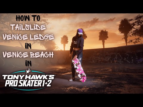 How to TAILSLIDE VENICE LEDGE in Venice Beach in THPS 1+2? | Video Tutorial
