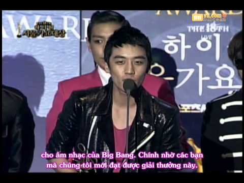 [Vietsub] 090212 BigBang - Best Album Award @Seoul Music Award 18th