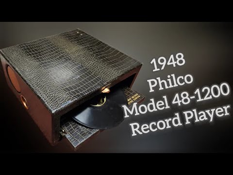 1948 Philco Record Player - Loads Like A CD! FRONT LOADING Model 48-1200 Tube Phonograph! VERY COOL