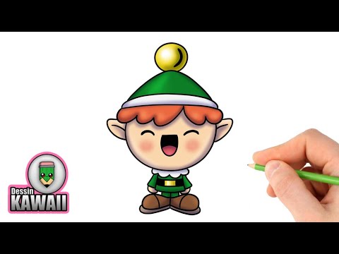 Comment dessiner un lutin du Père Noël facile