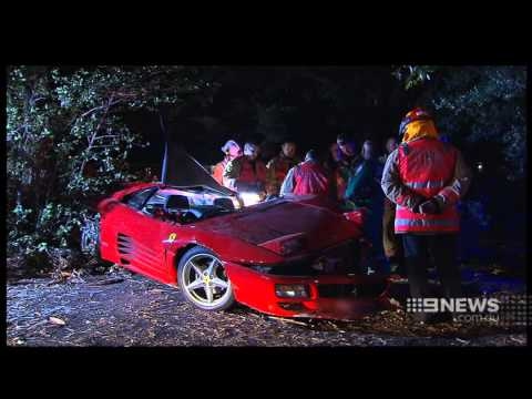 Ferrari Crash| 9 News Adelaide