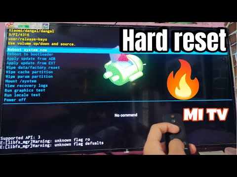 How to hard rest mi smart TV || factory reset of Android tv