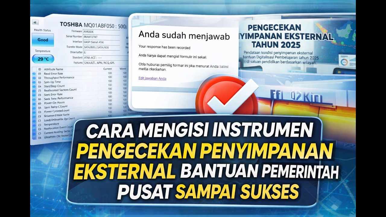 CARA MENGISI INSTRUMEN PENGECEKAN PENYIMPANAN EKSTERNAL BANTUAN PEMERINTAH PUSAT SAMPAI SUKSES