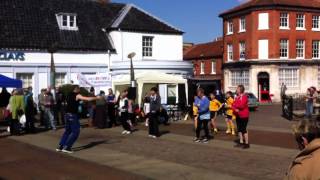 Audience participation Zumba at Active Fakenham Launch