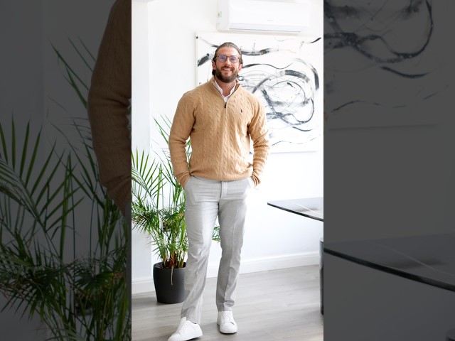 Vídeo relacionado con Generisch Jersey para hombre vintage con patrón trenzado, para invierno, clásico, cuello alto, ocio, diseño de 1/4 botones, cómodo, otoño, clásico, cálido, O Navy, XXL