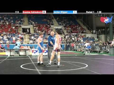 Fargo 2012 113 Round 3: Brandon Kahlenbeck (Ohio) vs. Jordan Wigger (South Carolina)