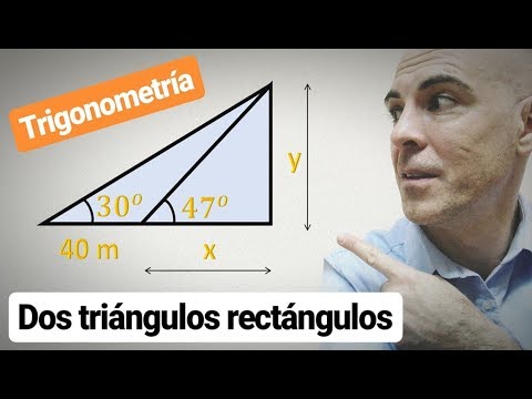 ▷ Problemas de trigonometría con dos triángulos rectángulos dados dos ángulos. PASO A PASO