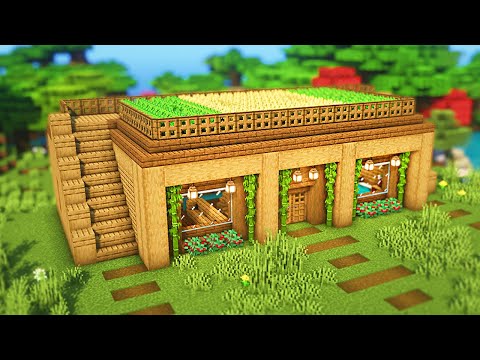 🏡 How to BUILD an *EASY* HOUSE for WOODEN SURVIVAL in MINECRAFT |  (SPANISH TUTORIAL)