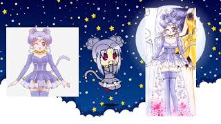 🌙Sailor Moon ~ Human Luna , Artemis and Diana ~ Gacha club (old)⭐️
