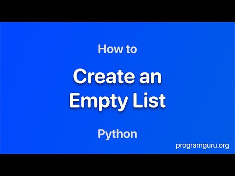 Creating An Empty List In Python