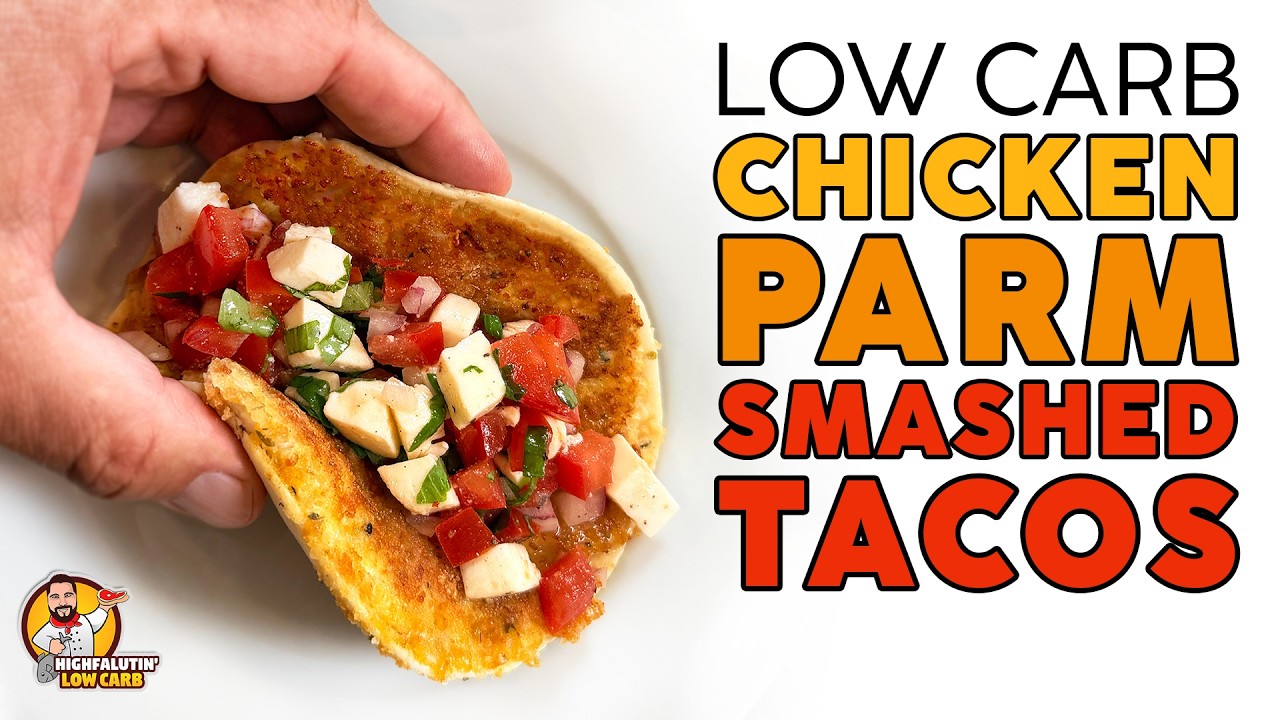 Low Carb CHICKEN PARM SMASHED TACOS! • Only 2.7g NET CARBS!