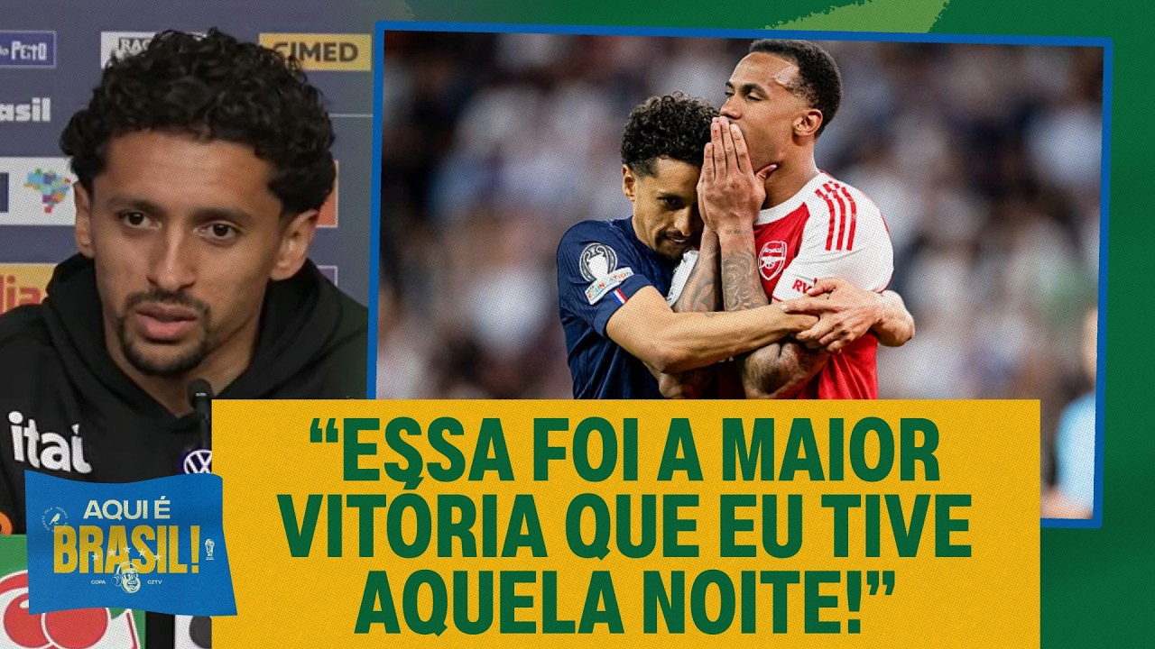 COLETIVA DA SELEÇÃO! MARQUINHOS FALA SOBRE O MOMENTO EMOCIONANTE APÓS A FINAL DA CHAMPIONS