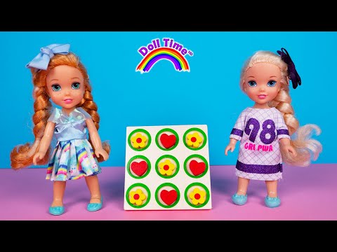 Game day at school! Elsie and Annie play at school