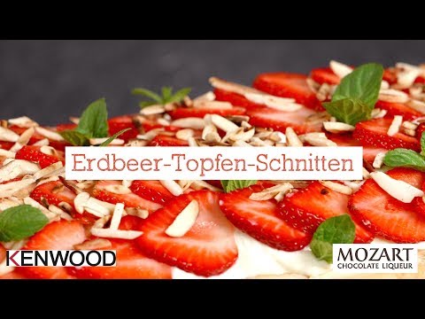 Erdbeer-Topfen-Schnitten mit Schwips