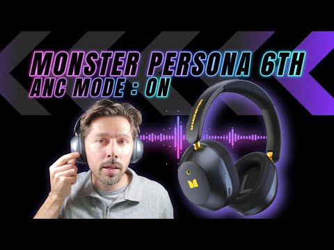 Monster Persona SE ANC Active Noise Cancelling Headphones, Bluetooth Headphones Over Ear, 60H Playtime, HiFi Stereo Audio, Deep Bass, Built-in Mic, Wireless Headsets for Home Office(Blue) video review thumbnail