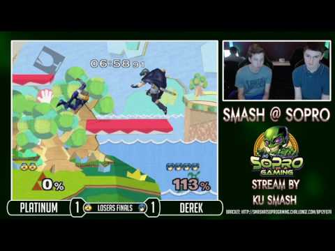 SoPro 34 SSBM - Platinum (Sheik, Peach) Vs. Derek (Marth) Losers Finals
