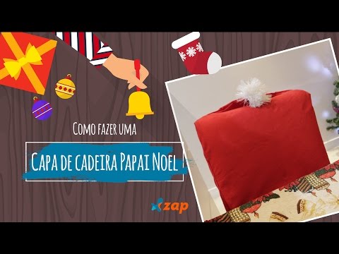 Como fazer uma capa para cadeira especial para o Natal - Faça Você Mesmo