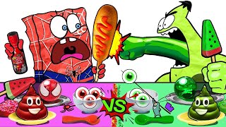 Download lagu RED FOOD vs GREEN FOOD CHALLENGE!!💚❤ |SPONGEBOB MUKBANG | MUKBANG ANIMATION | SLIME CAT mp3