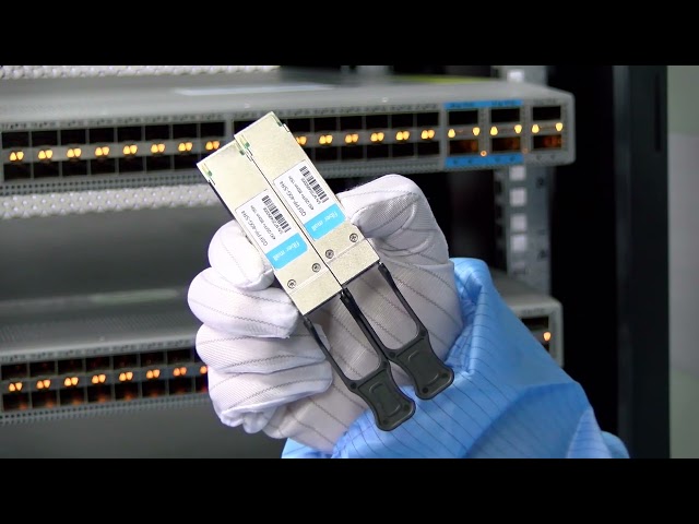 Vídeo relacionado con QSFPTEK 40G QSFP+ Module MTP/MPO Multi-Mode Transceiver 40GBASE-SR4 for Cisco QSFP-40G-SR4 (850nm, 150m, with DDM)