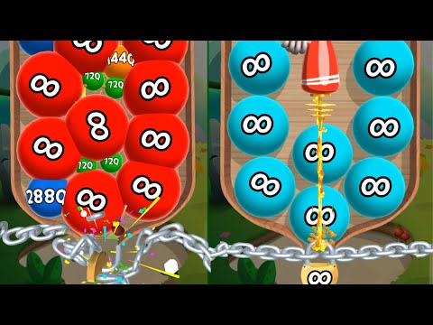 Laser Bubbles 3D ( 🌈 jelly 2048 ) vs merge cubes 2048 gameplay level #23
