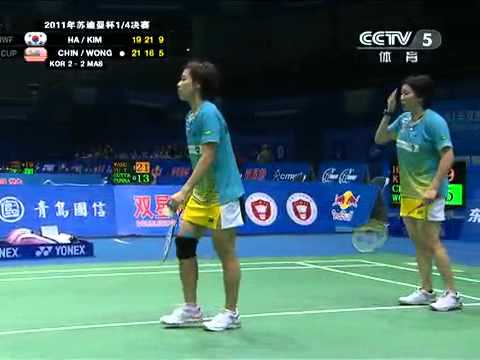 [2011 Sudirman Cup WD] Jung Eun Ha/Min Jung Kim vs Eei Hui Chin/Pei Tty Wong [8]