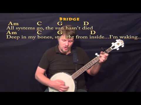 Radioactive (Imagine Dragons) Banjo Cover Lesson with Chords/Lyrics - Capo 2nd Fret
