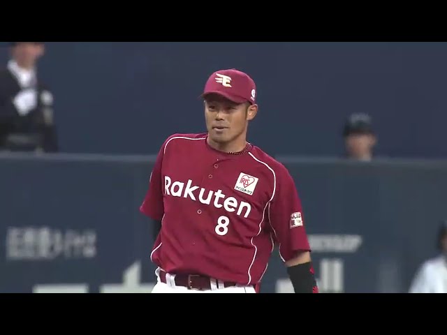 【1回裏】イーグルス・今江が球際の強さ見せてフェンス際でナイスキャッチ!!2016/3/16 Bs-E