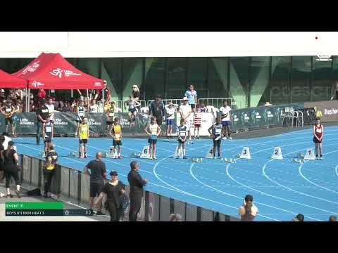 Boys U11 100m Heat 3: 2022-23 State Combined Events Championships - Sunday