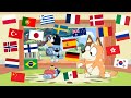 Baby Bluey Rolls Across The Floor In DIFFERENT LANGUAGES