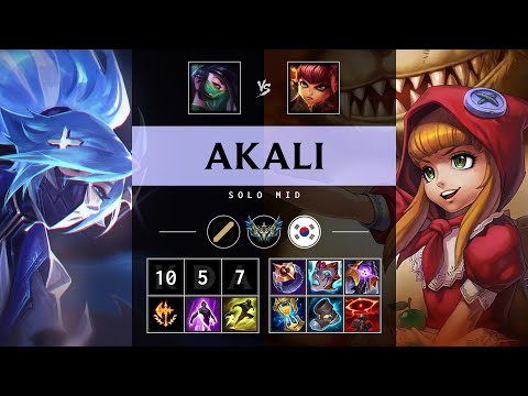 Akali Mid vs Annie - KR Challenger Patch 25.13